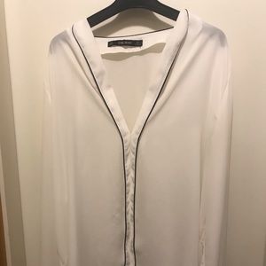 White Transparent Professional Blouse